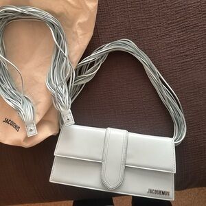 Jacquemus Blue Le Bambino Long Ficiu Leather Handbag